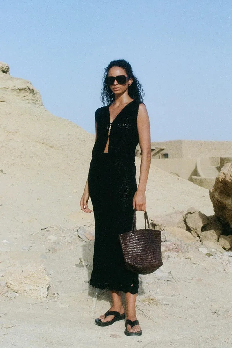 Lula Handmade Crochet Skirt Black - Final Sale sold by Faithfull the Brand product image thumbnail 2