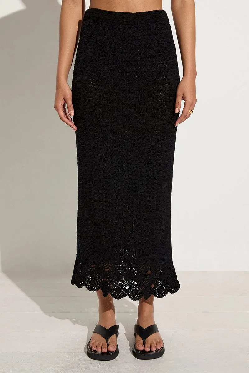 Lula Handmade Crochet Skirt Black - Final Sale sold by Faithfull the Brand product image thumbnail 3