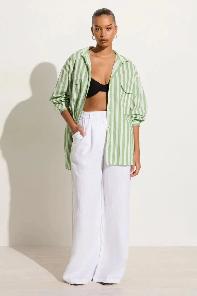 Tyde Shirt Bayou Stripe Sage - Final Sale sold by Faithfull the Brand product image thumbnail 3