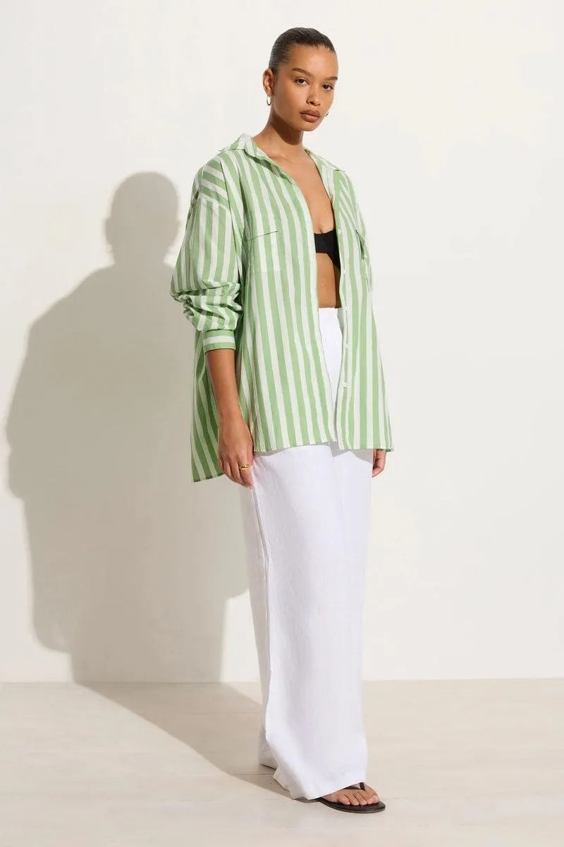 Tyde Shirt Bayou Stripe Sage - Final Sale sold by Faithfull the Brand product image thumbnail 4