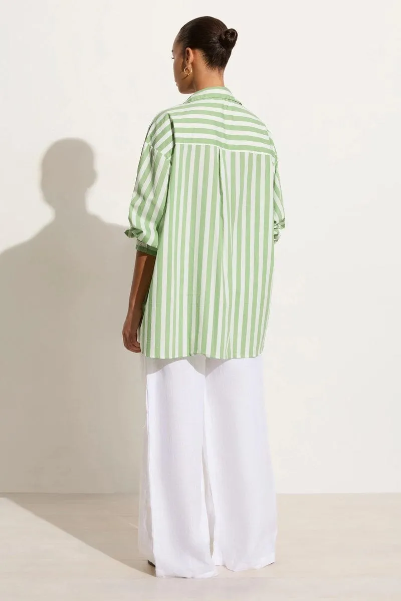 Tyde Shirt Bayou Stripe Sage - Final Sale sold by Faithfull the Brand product image thumbnail 5