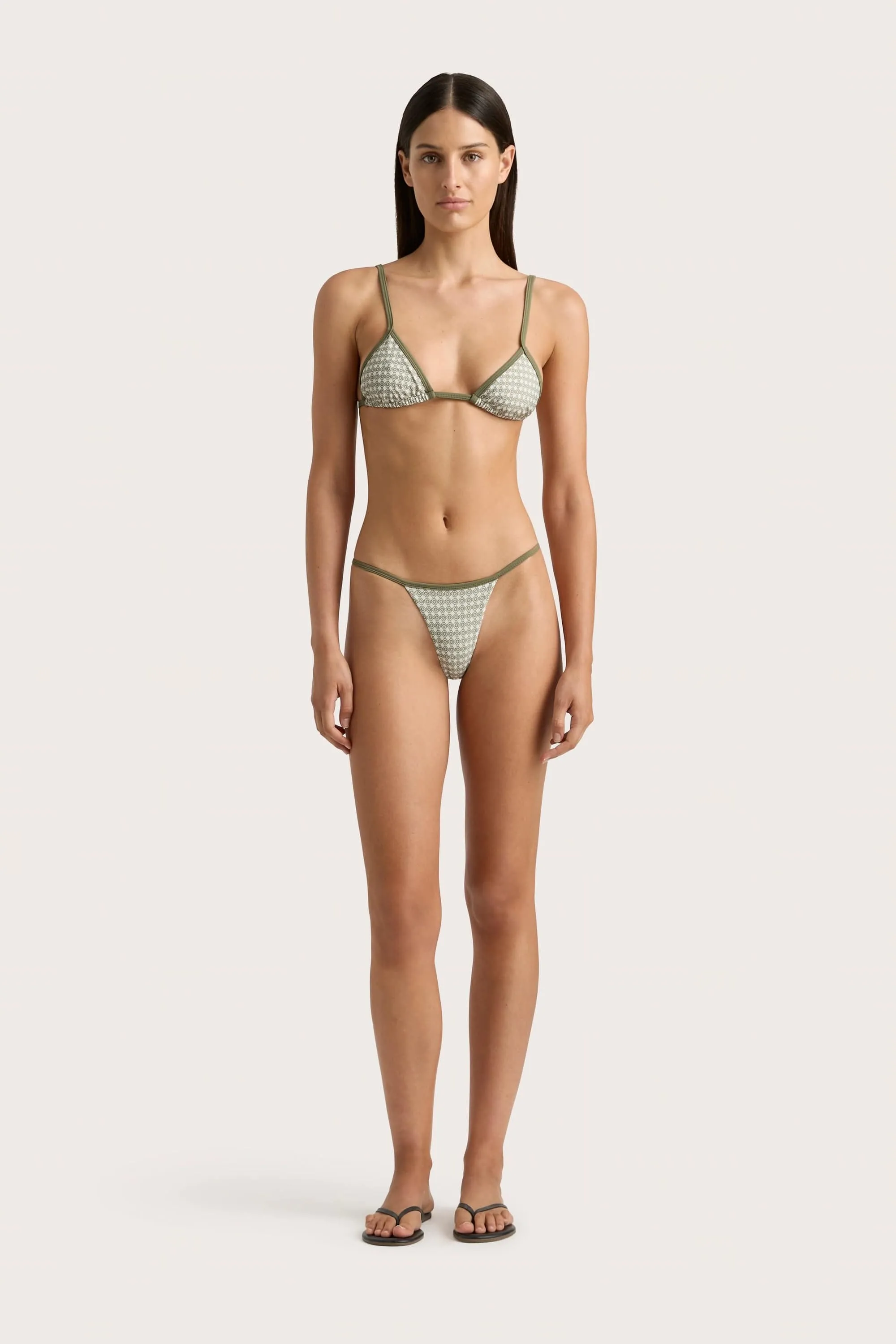 Manon Bikini Top Oliander Khaki - Final Sale sold by Faithfull the Brand