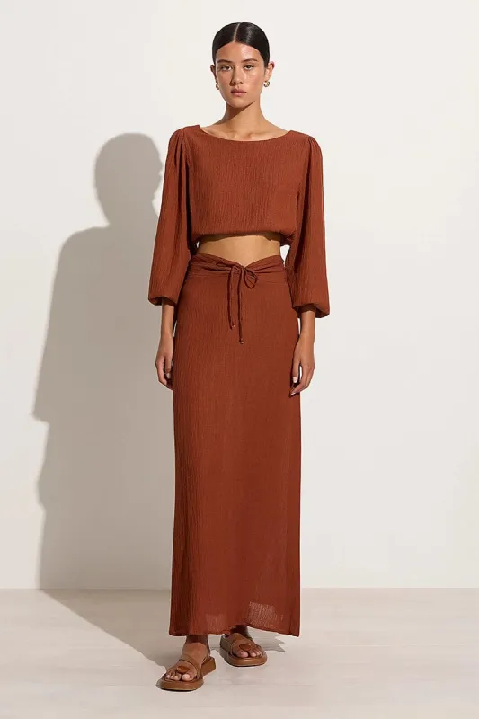 Leonardo Skirt Cinnamon - Final Sale sold by Faithfull the Brand