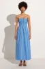 Dominquez Midi Dress Akaia Stripe Blue sold by Faithfull the Brand