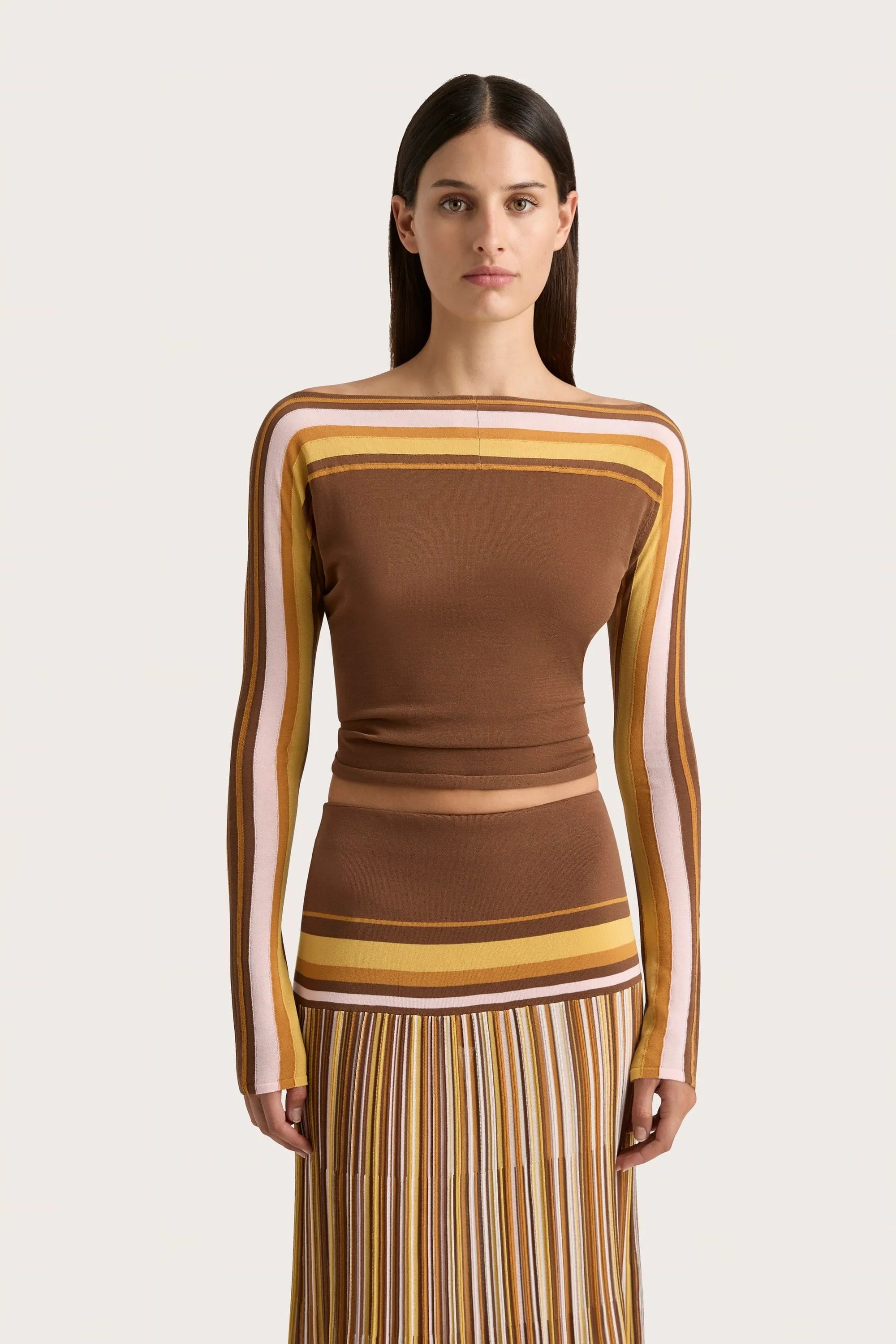 Citara Long Sleeve Top Cocoa - Final Sale sold by Faithfull the Brand product image thumbnail 2