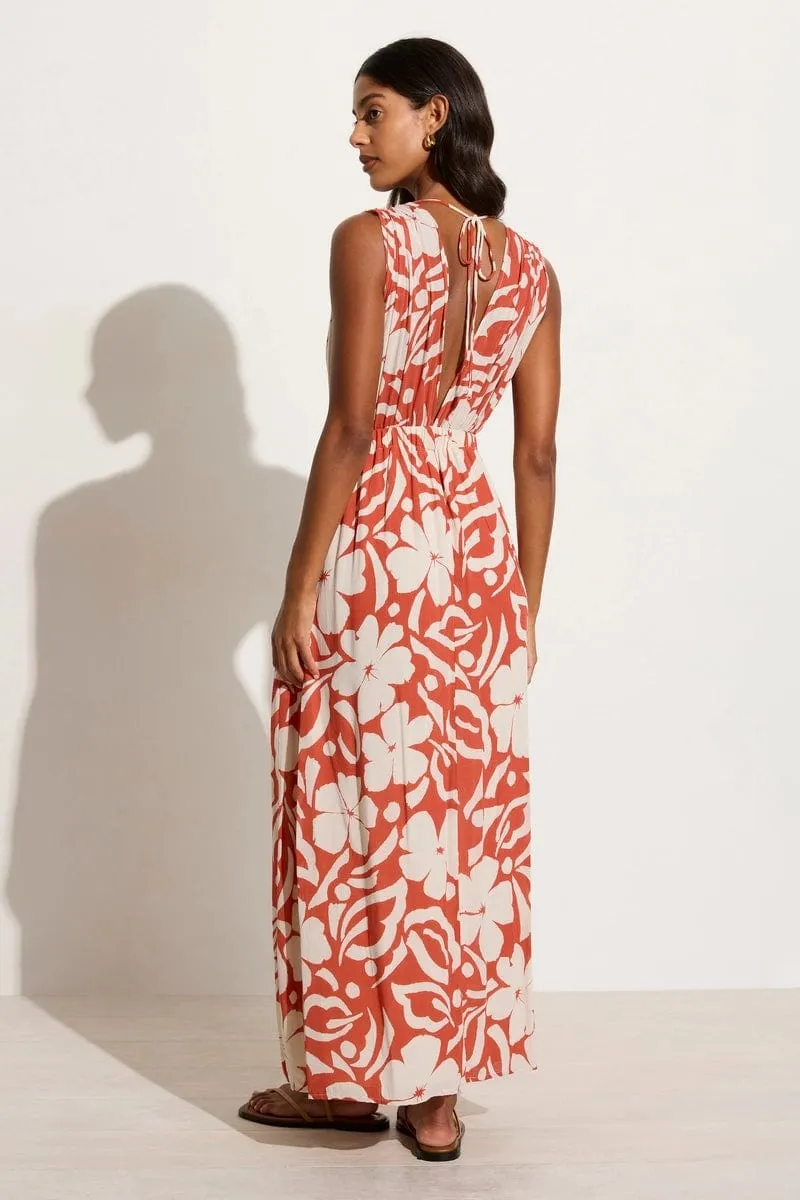 Tropicale Midi Dress Pavito Floral Watermelon - Final Sale sold by Faithfull the Brand product image thumbnail 5