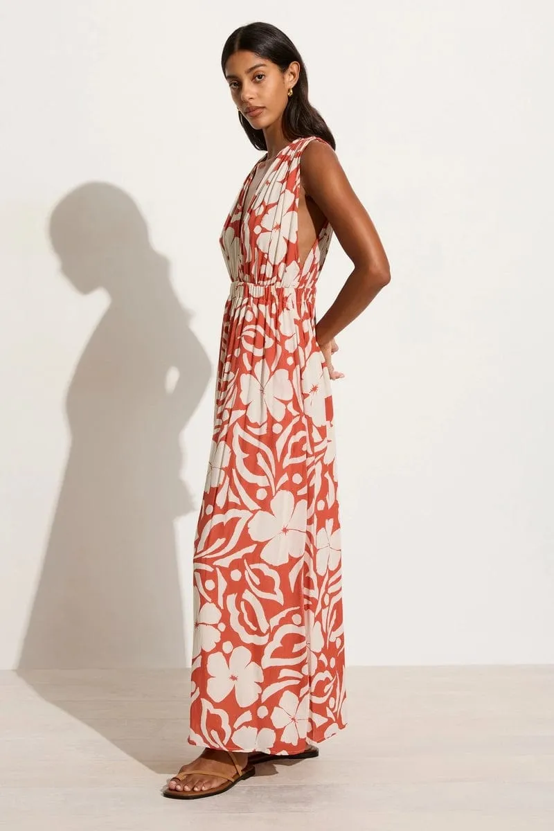 Tropicale Midi Dress Pavito Floral Watermelon - Final Sale sold by Faithfull the Brand product image thumbnail 3