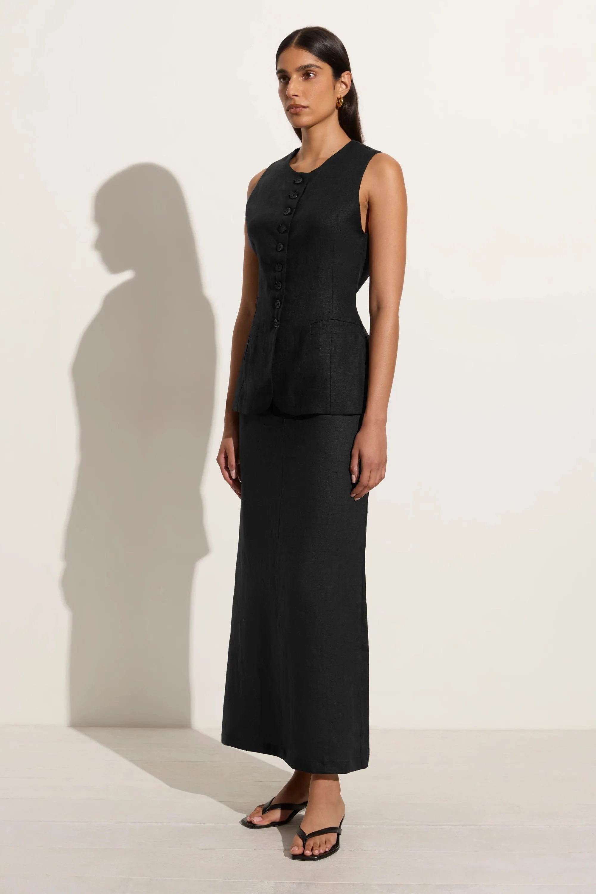 Domenico Vest Black - Final Sale sold by Faithfull the Brand product image thumbnail 3