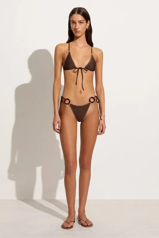 Della Bikini Bottoms Coffee sold by Faithfull the Brand