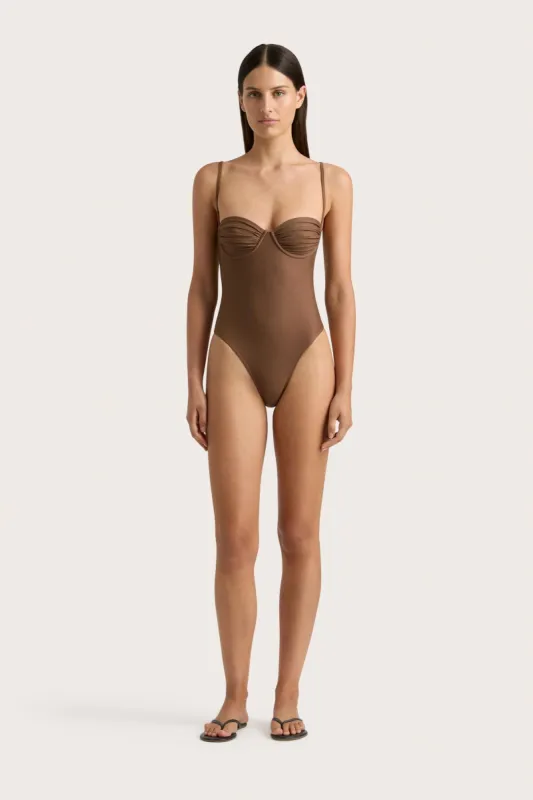 Gabriela One Piece Cocoa - Final Sale sold by Faithfull the Brand