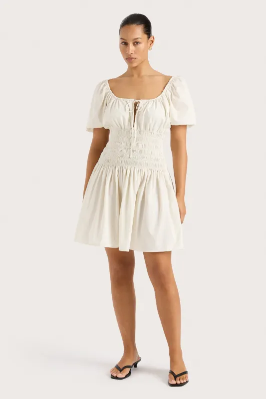 Aya Mini Dress Cream Pinstripe - Final Sale sold by Faithfull the Brand
