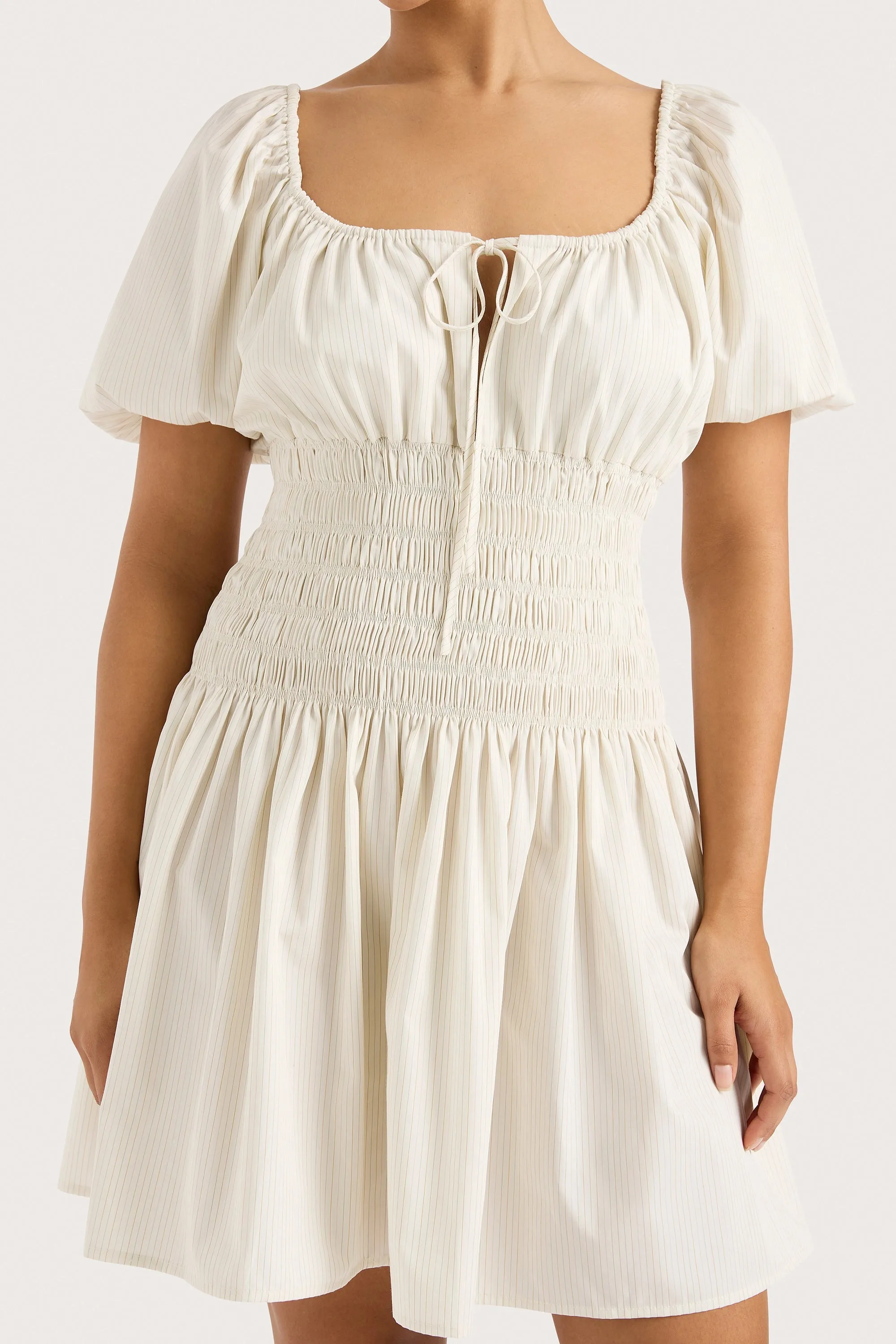 Aya Mini Dress Cream Pinstripe - Final Sale sold by Faithfull the Brand product image thumbnail 5