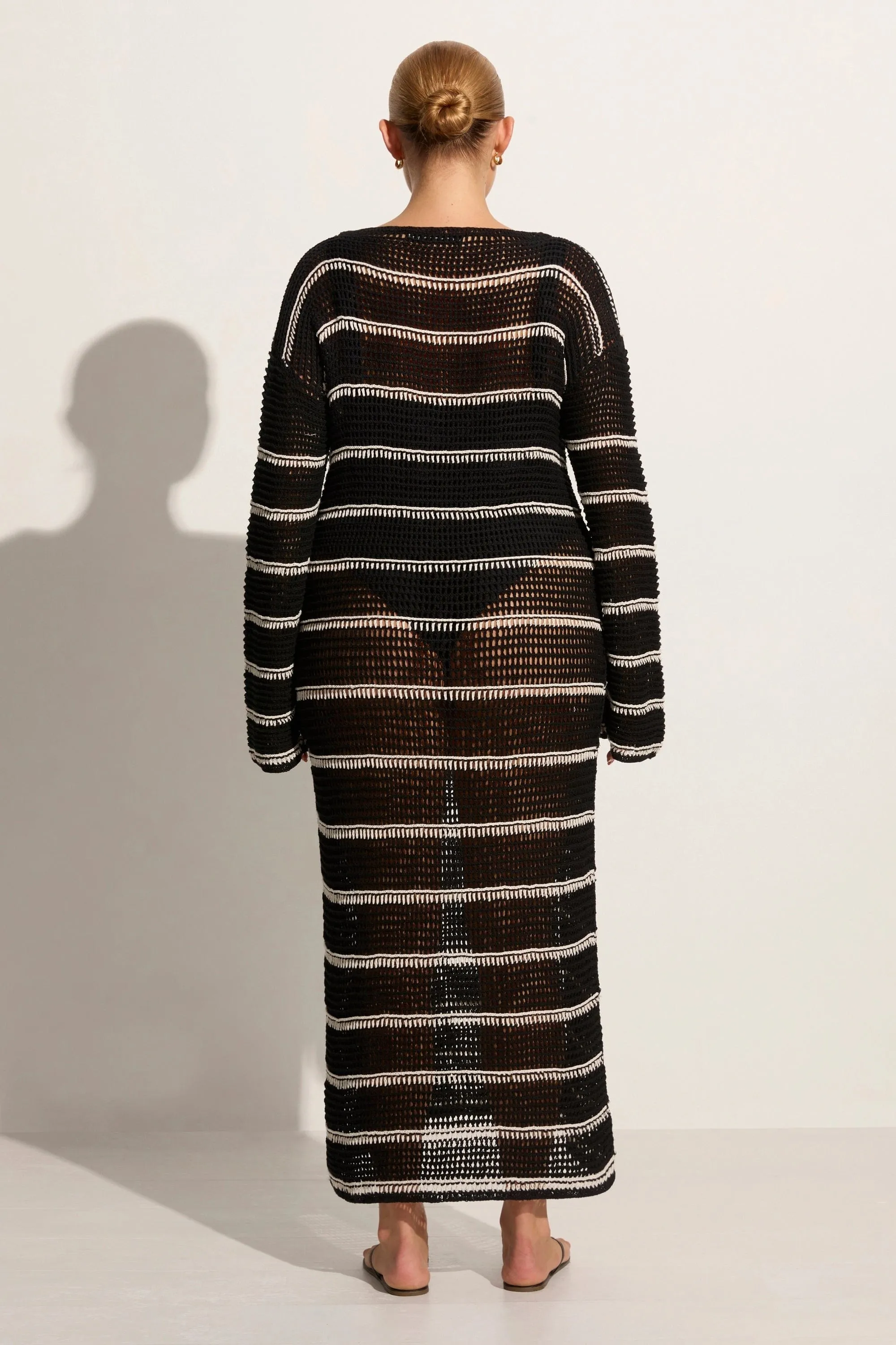 Jesolo Crochet Dress Black/Off White - Final Sale sold by Faithfull the Brand product image thumbnail 4