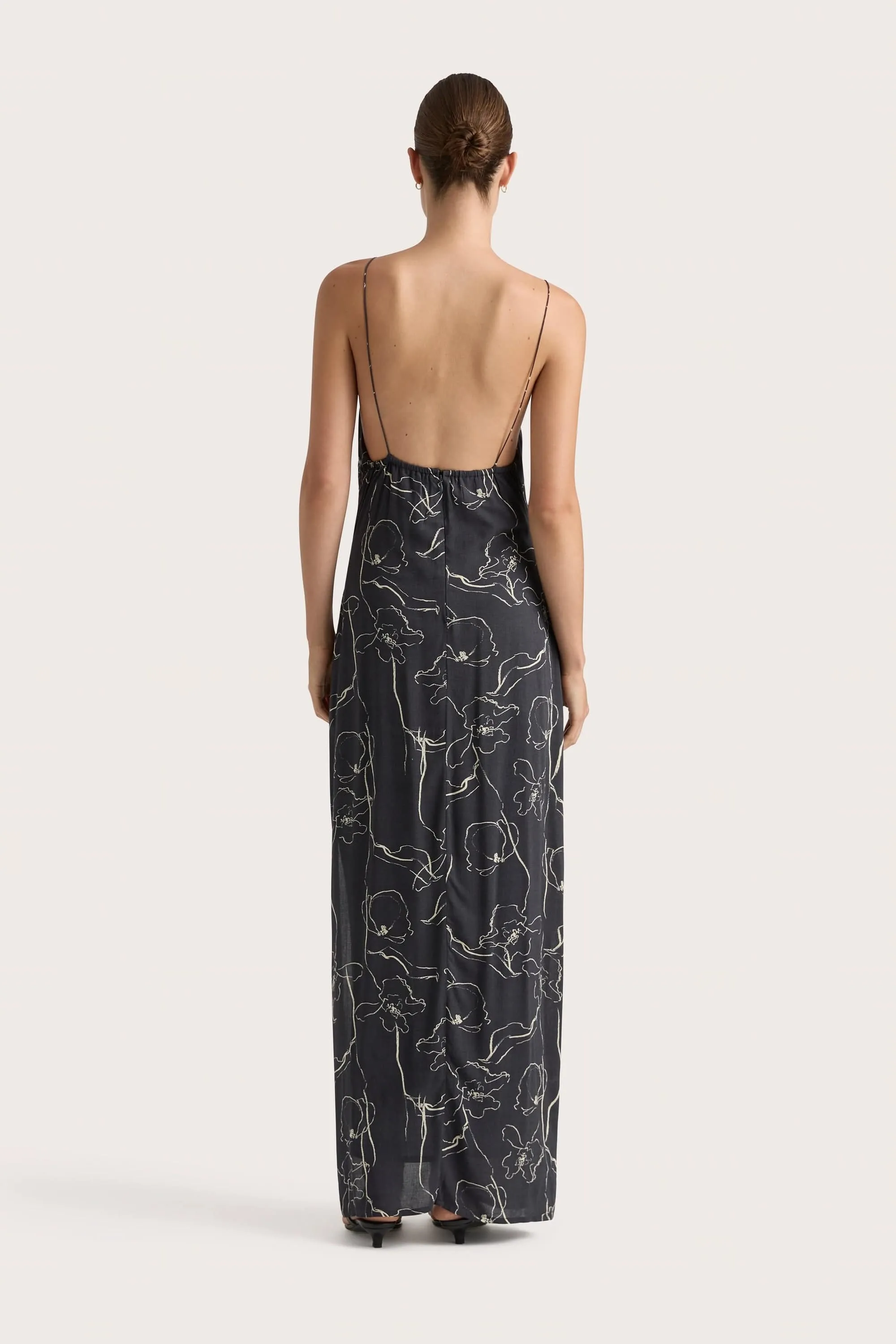 Aurelie Maxi Dress Calla Charred Navy - Final Sale sold by Faithfull the Brand product image thumbnail 4