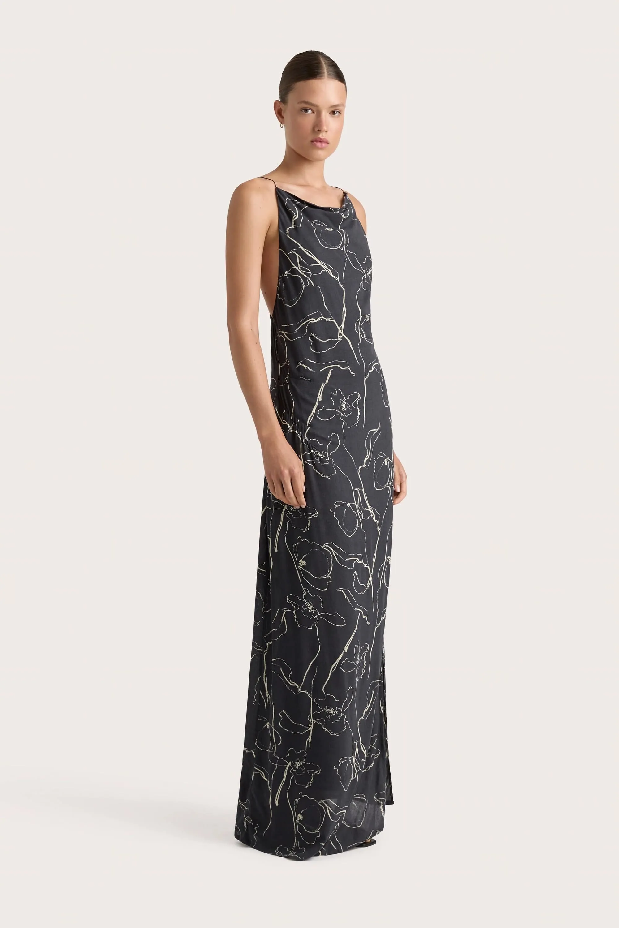 Aurelie Maxi Dress Calla Charred Navy - Final Sale sold by Faithfull the Brand product image thumbnail 3