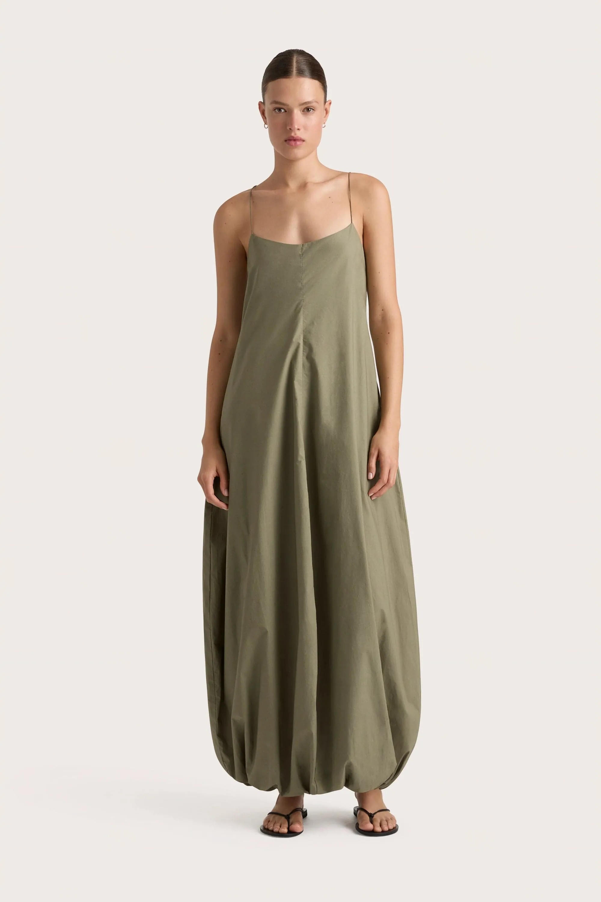 Anais Maxi Dress Khaki sold by Faithfull the Brand