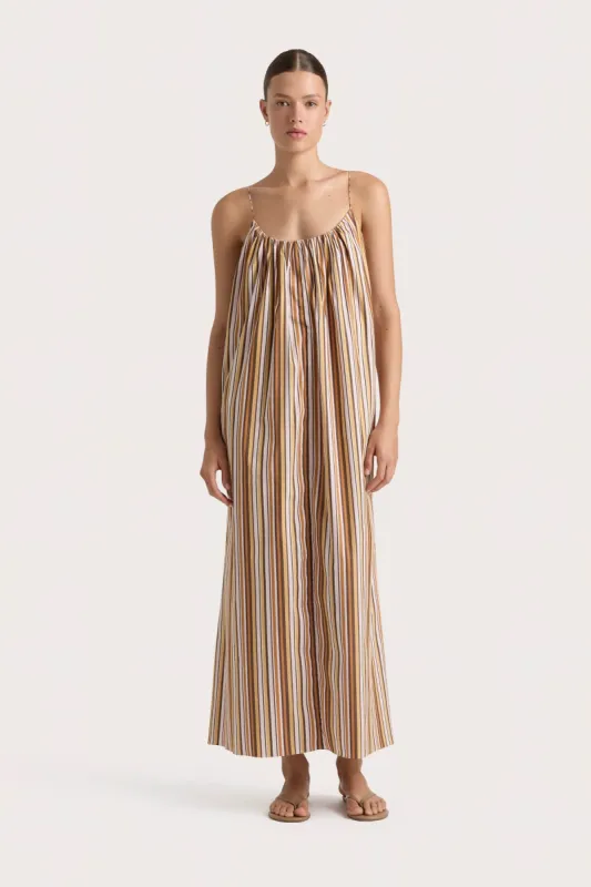 En Vau Maxi Dress Terracotta Stripe - Final Sale sold by Faithfull the Brand