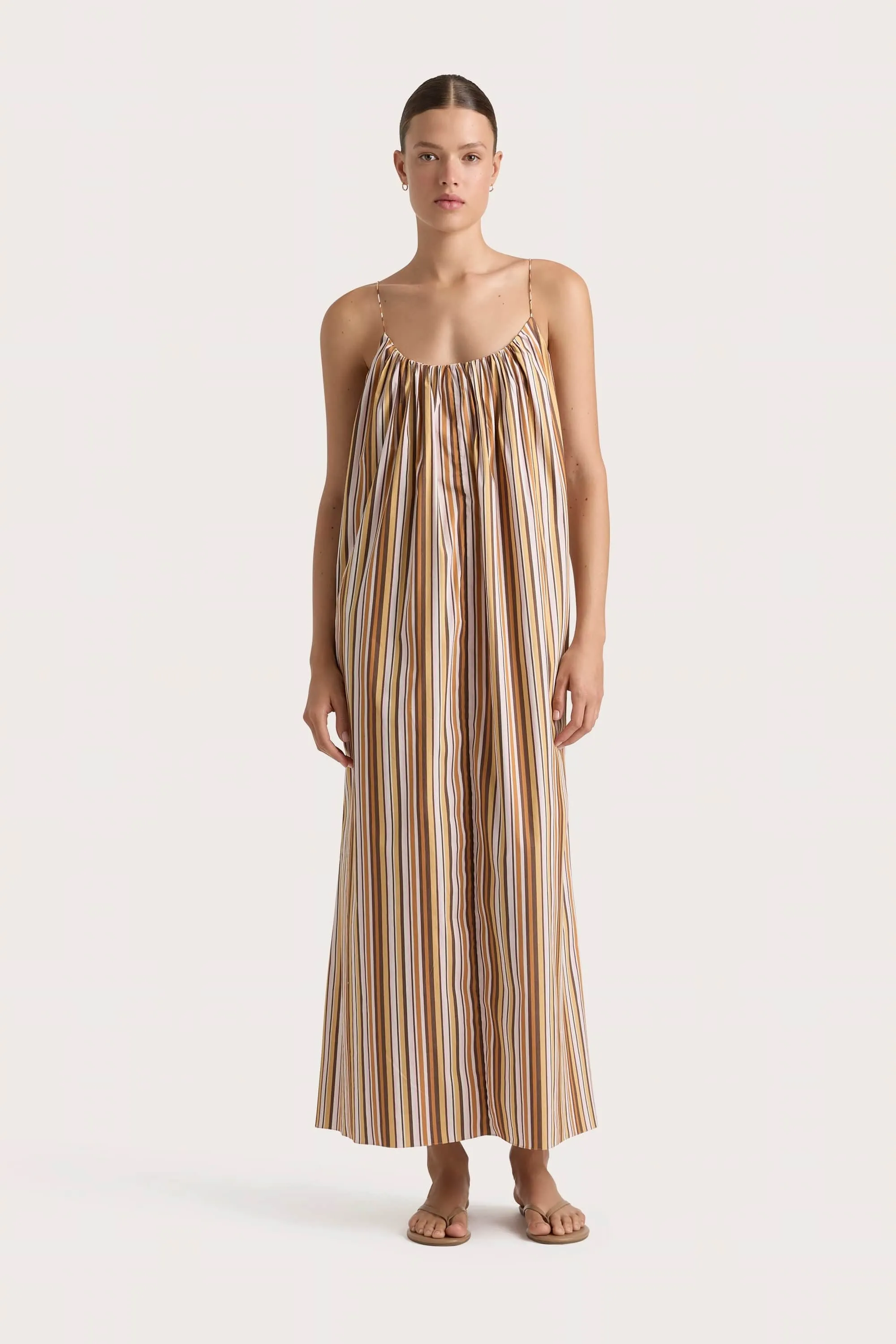 En Vau Maxi Dress Terracotta Stripe - Final Sale sold by Faithfull the Brand