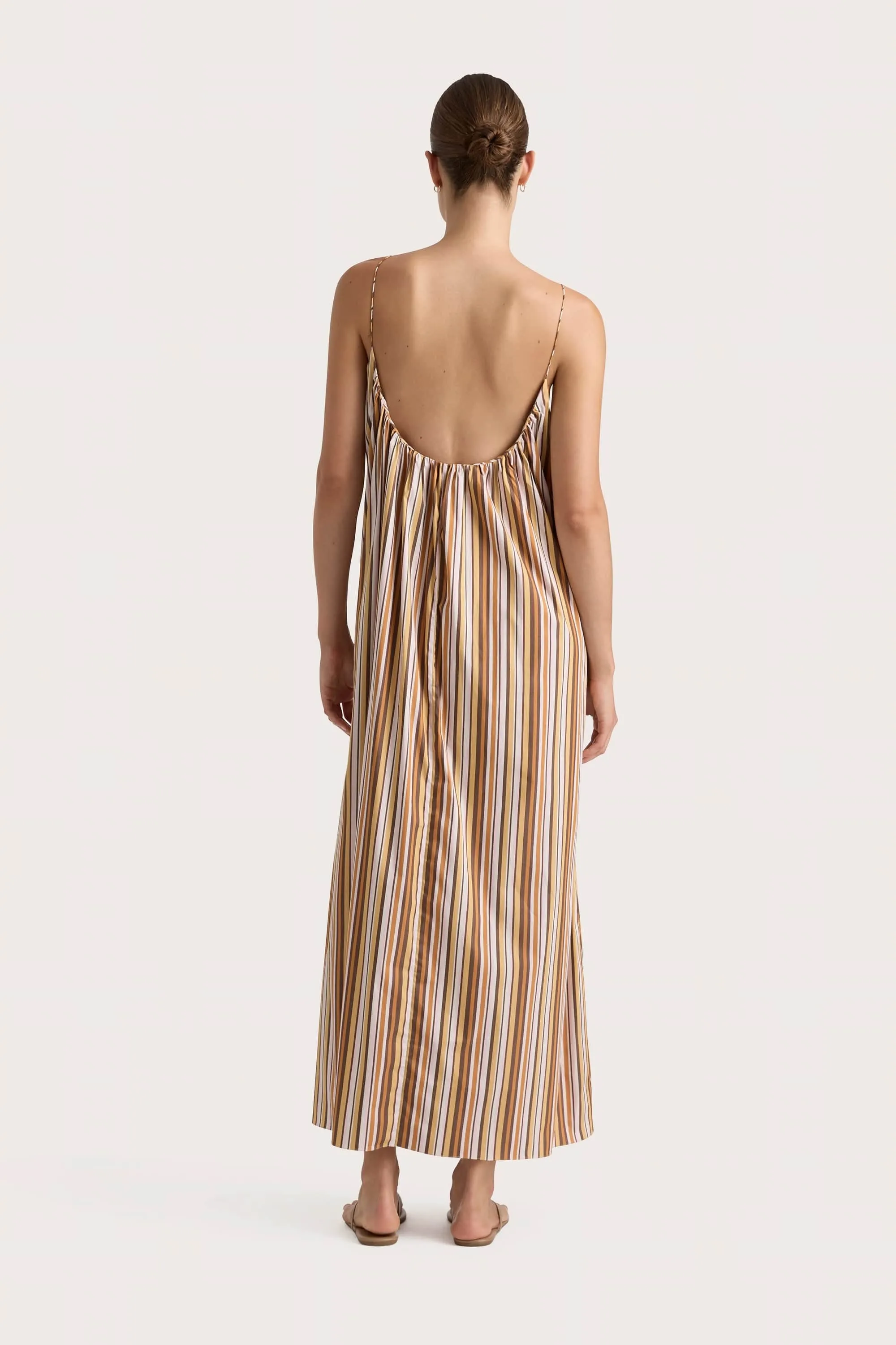 En Vau Maxi Dress Terracotta Stripe - Final Sale sold by Faithfull the Brand product image thumbnail 4