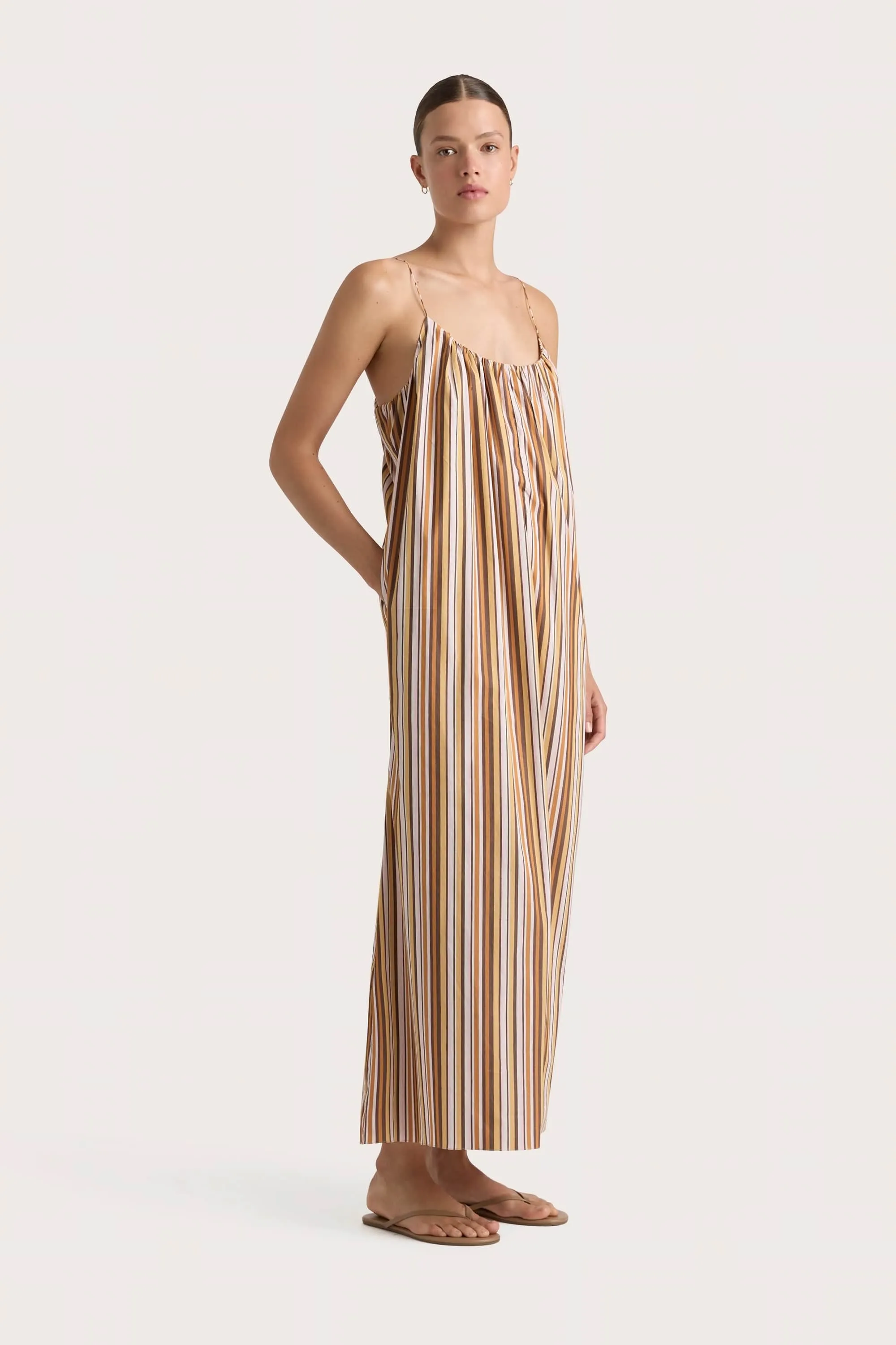 En Vau Maxi Dress Terracotta Stripe - Final Sale sold by Faithfull the Brand product image thumbnail 3