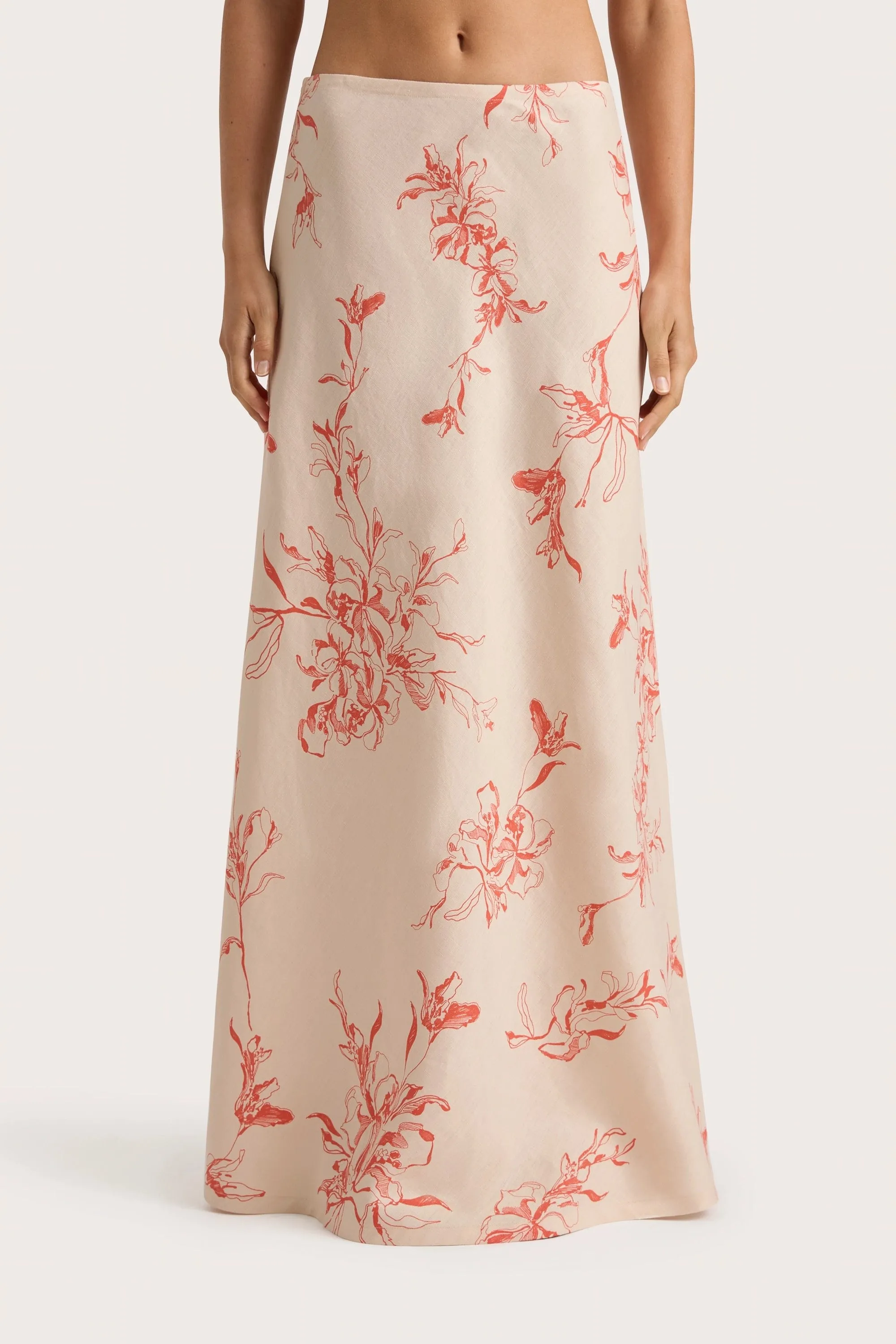 Antibes Maxi Skirt Leilani Vermilion - Final Sale sold by Faithfull the Brand product image thumbnail 2