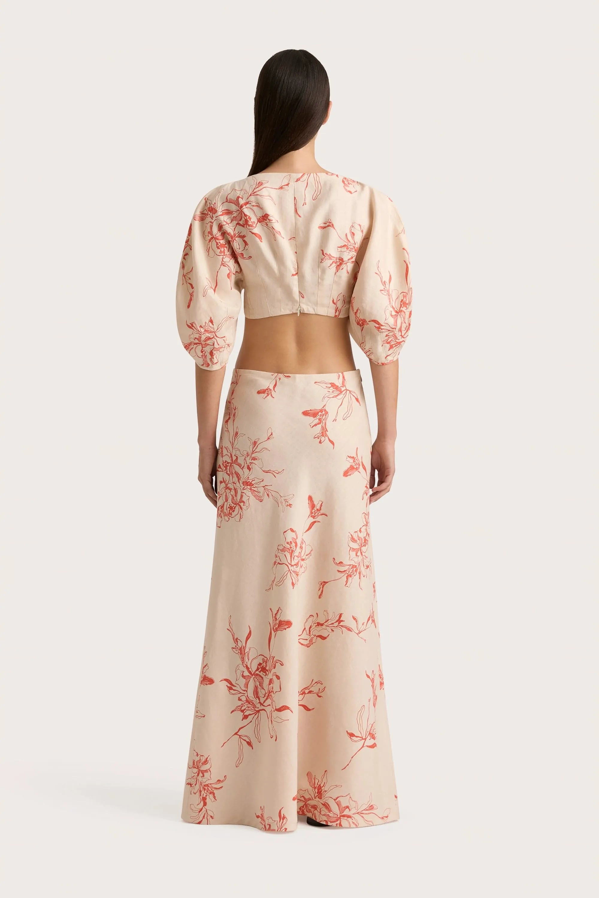 Antibes Maxi Skirt Leilani Vermilion - Final Sale sold by Faithfull the Brand product image thumbnail 4