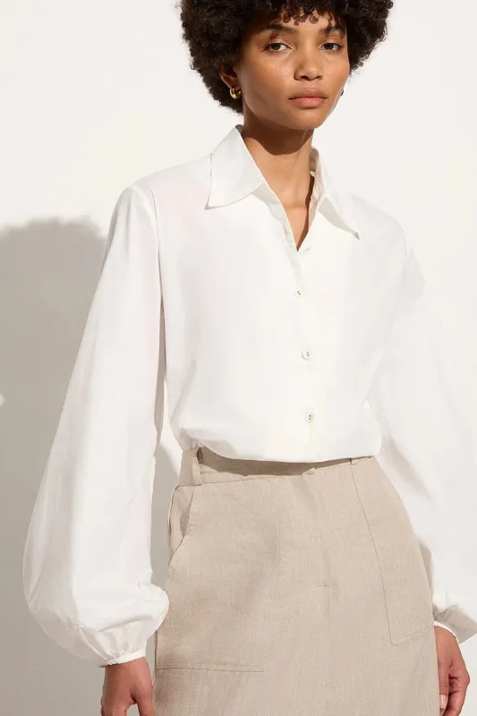 Managua Shirt White - Final Sale made by Faithfull the Brand