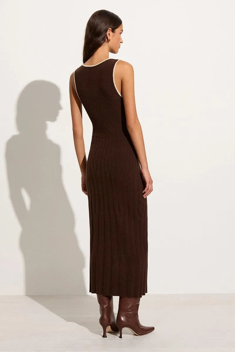 Artemi Knit Dress Coffee sold by Faithfull the Brand product image thumbnail 4
