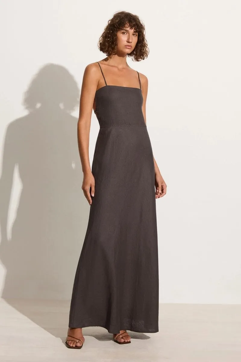 Garcia Maxi Dress Charcoal - Final Sale sold by Faithfull the Brand