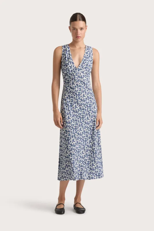 Jardin Midi Dress Leilani Mid Blue - Final Sale sold by Faithfull the Brand