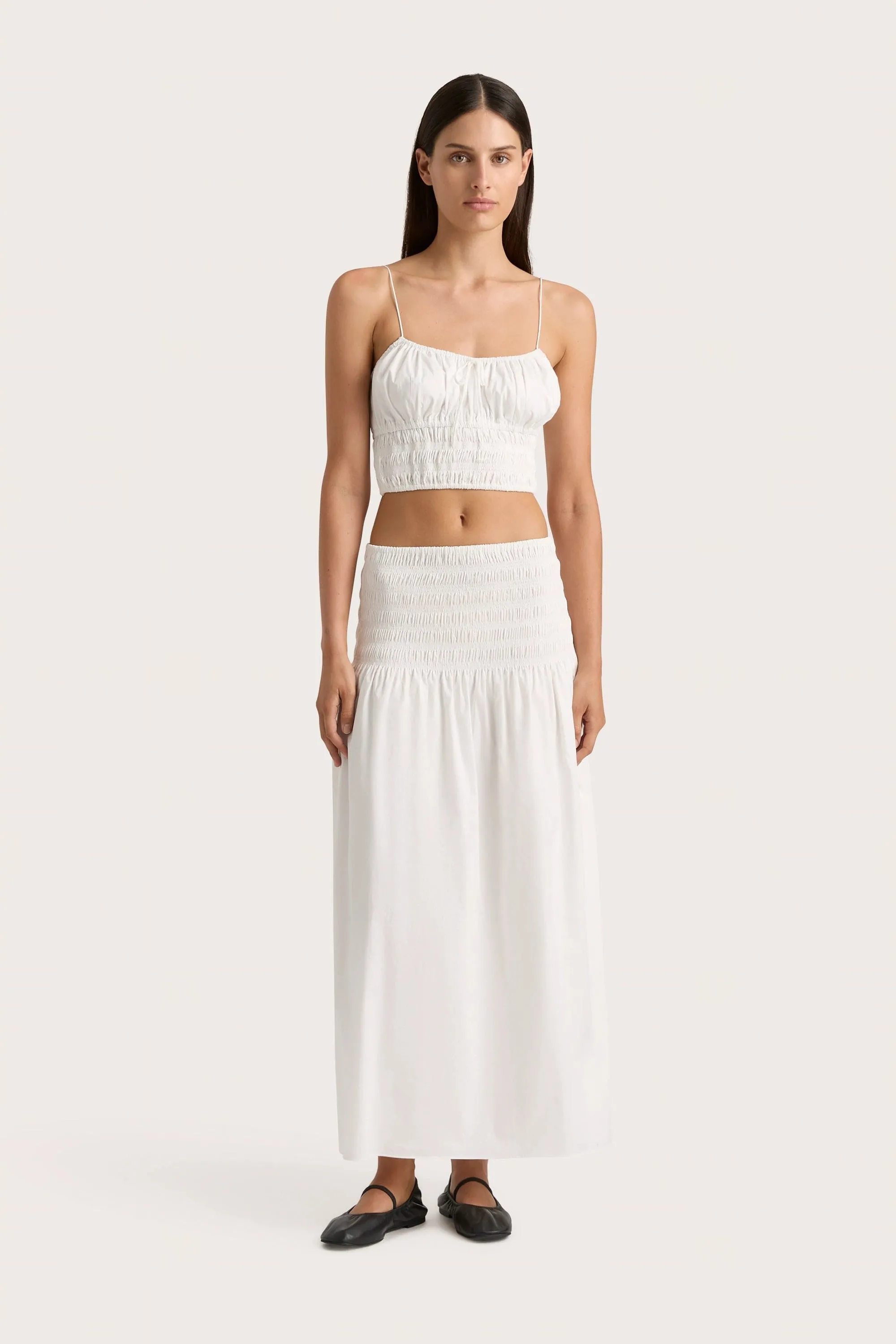 Baia Midi Skirt White - Final Sale sold by Faithfull the Brand