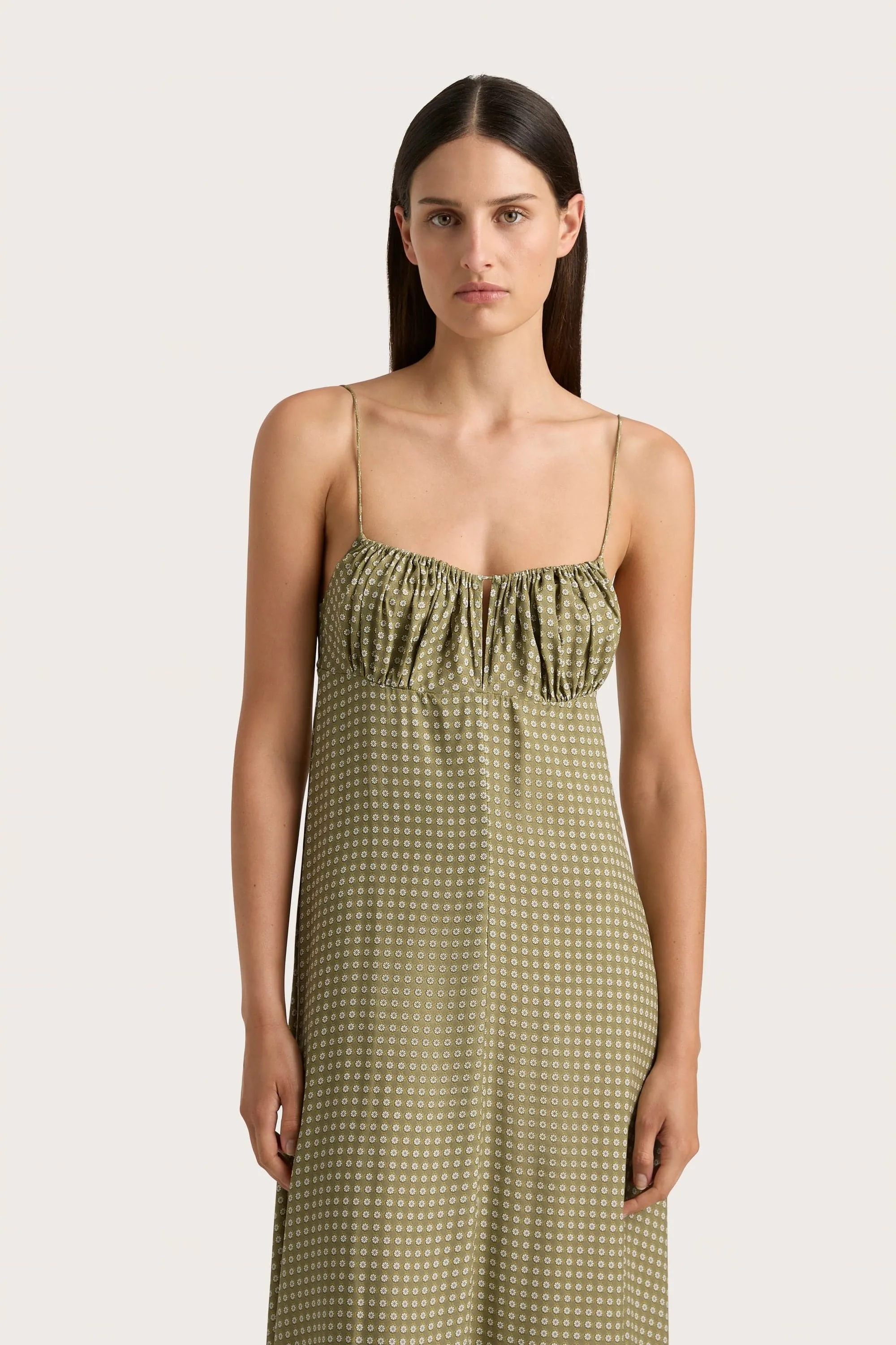 Anessa Maxi Dress Oliander Khaki - Final Sale sold by Faithfull the Brand product image thumbnail 2