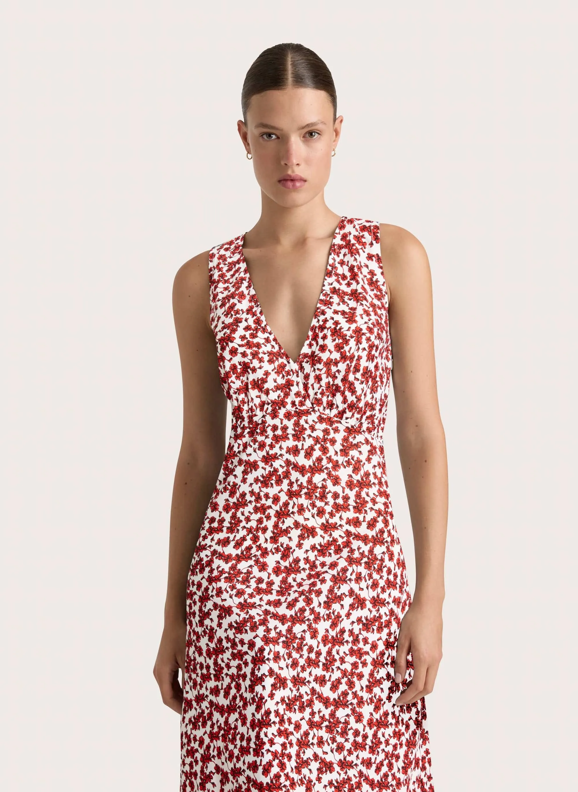 Jardin Midi Dress Leilani Red - Final Sale sold by Faithfull the Brand product image thumbnail 3