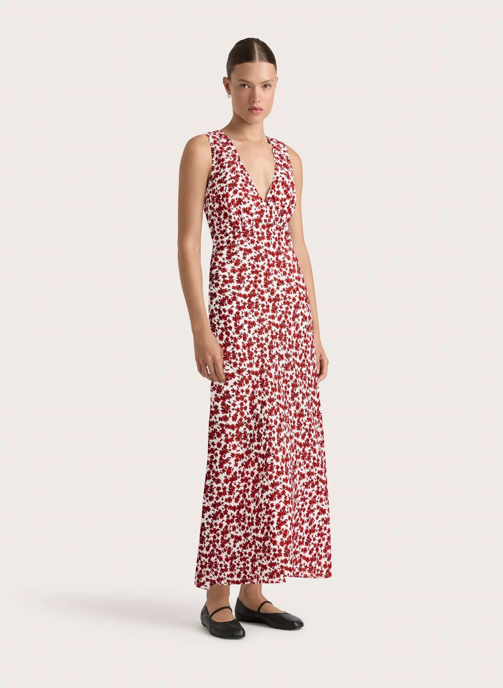 Jardin Midi Dress Leilani Red - Final Sale sold by Faithfull the Brand product image thumbnail 2