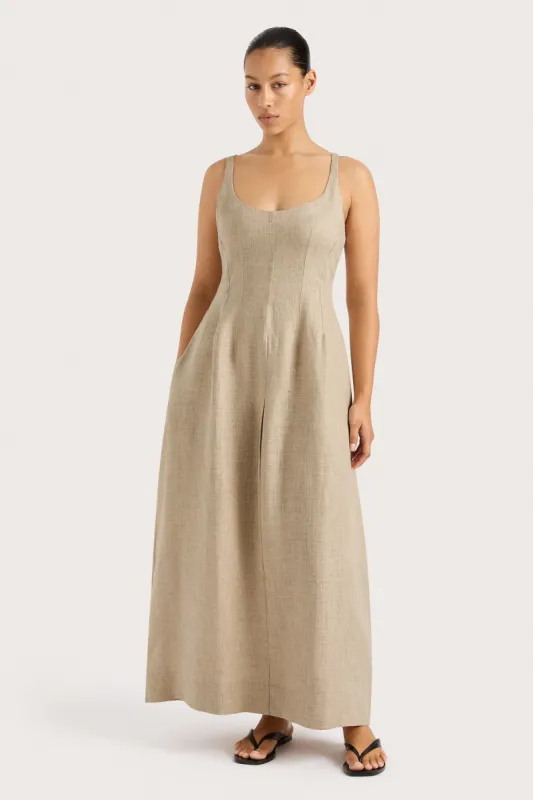 Sanne Midi Dress Oatmeal - Final Sale sold by Faithfull the Brand