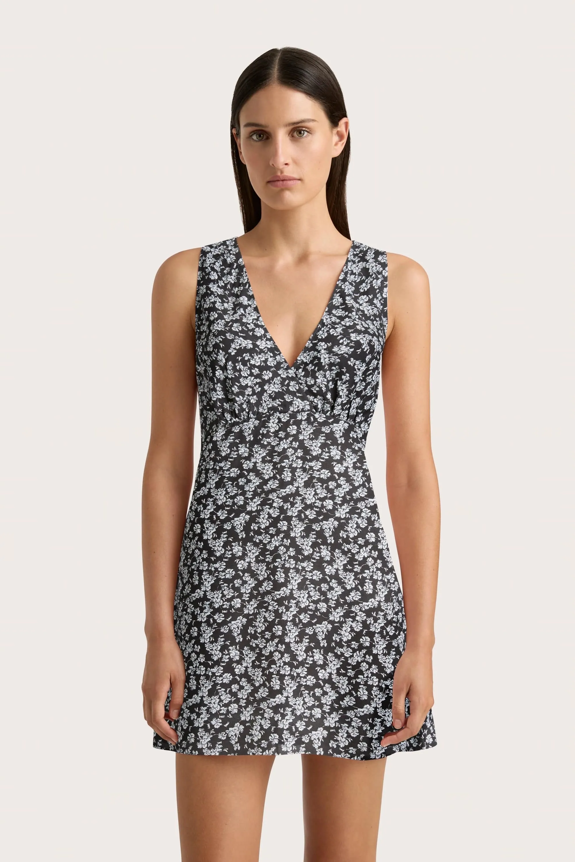 Penne Mini Dress Leilani Charred Navy - Final Sale sold by Faithfull the Brand product image thumbnail 2