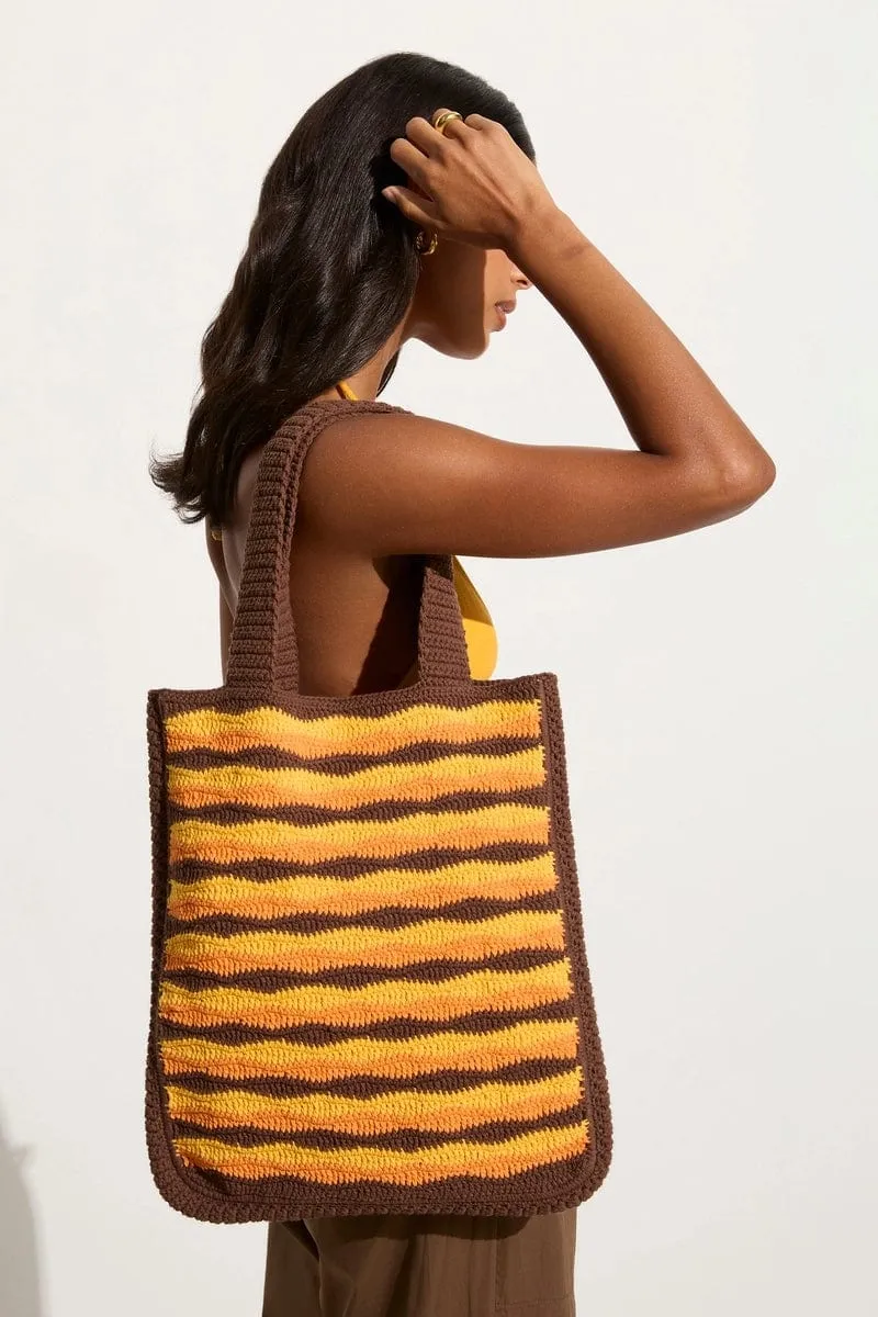 Pula Crochet Tote Bag Orange (Exclusive) - Final Sale sold by Faithfull the Brand
