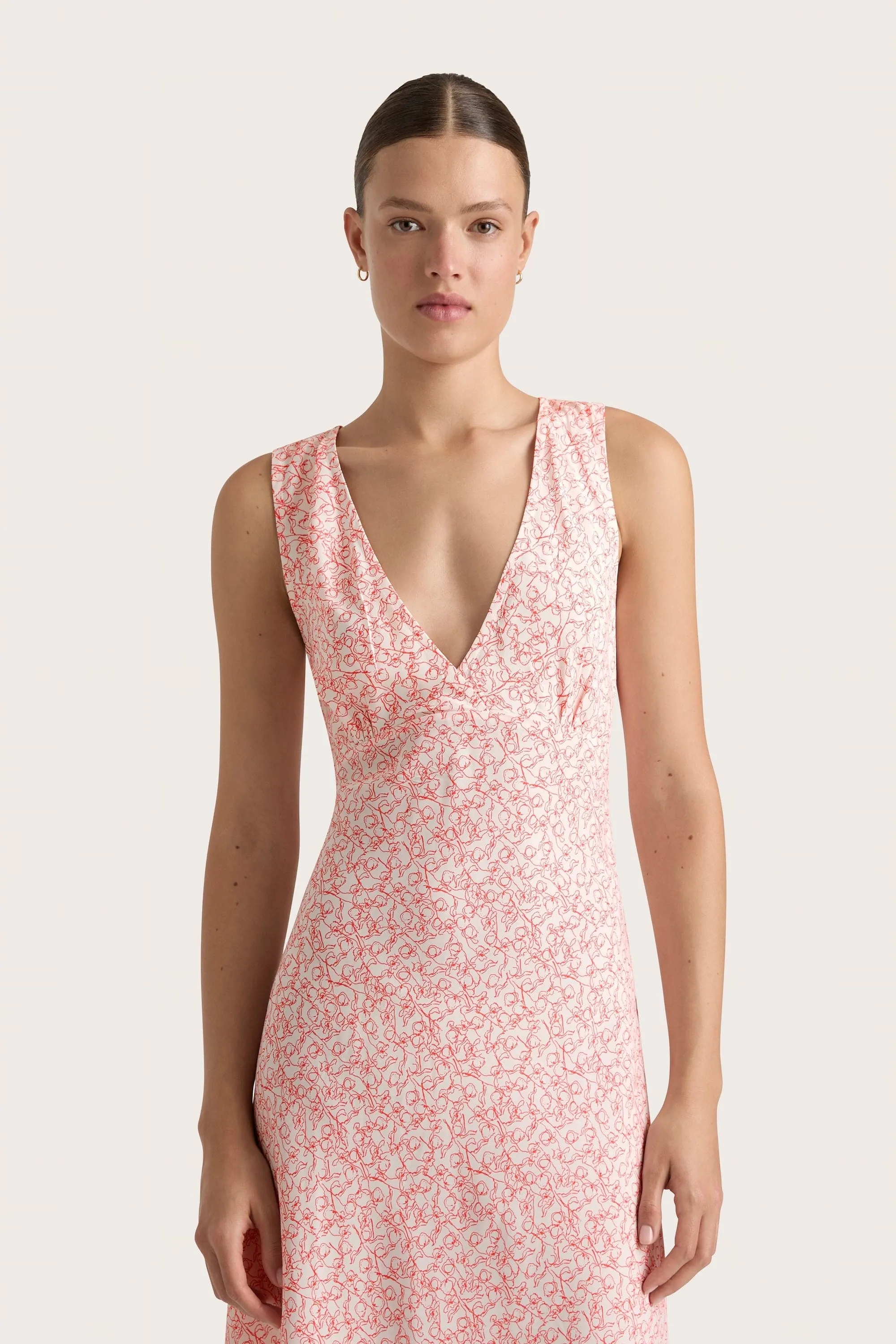 Jardin Midi Dress Calla Vermillion - Final Sale sold by Faithfull the Brand product image thumbnail 2