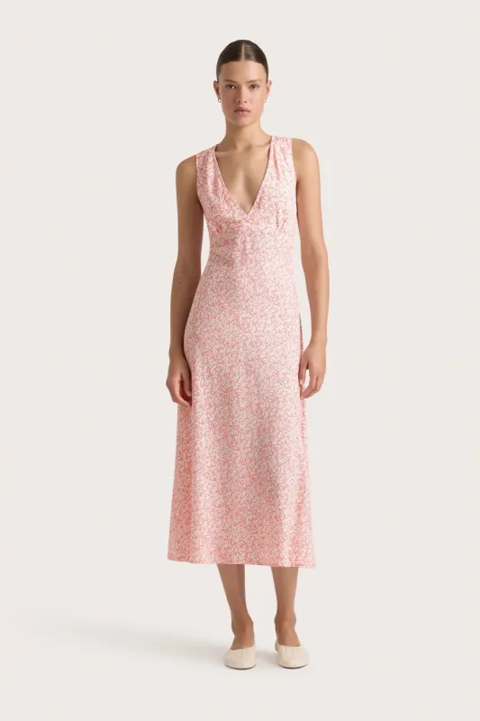 Jardin Midi Dress Calla Vermillion - Final Sale sold by Faithfull the Brand