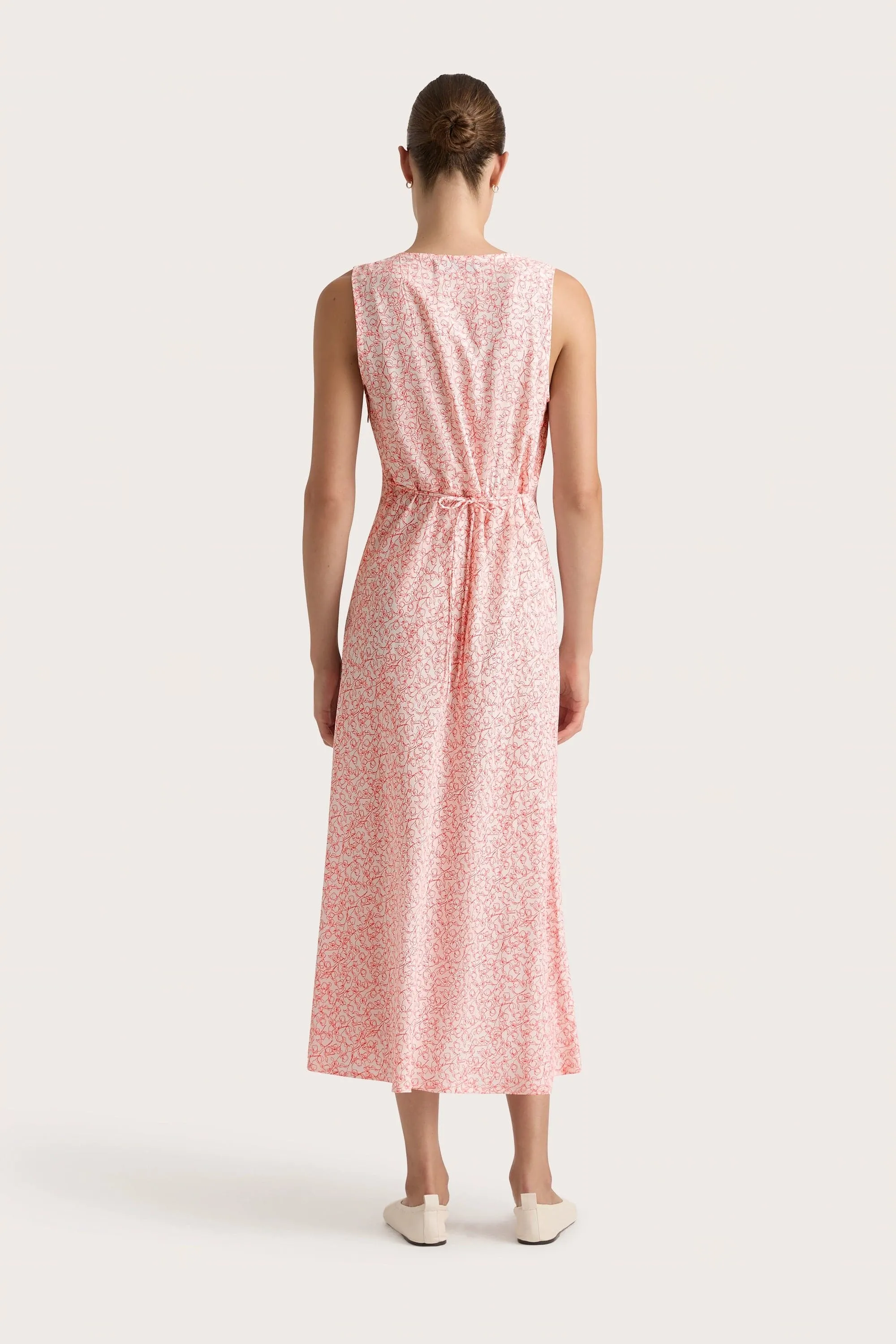 Jardin Midi Dress Calla Vermillion - Final Sale sold by Faithfull the Brand product image thumbnail 4