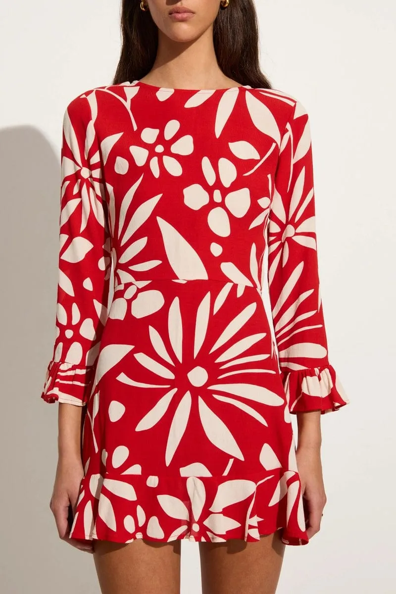 El Cid Mini Dress De La Paz Floral sold by Faithfull the Brand product image thumbnail 3