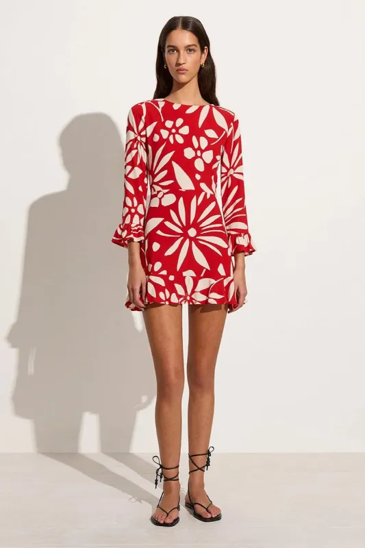 El Cid Mini Dress De La Paz Floral sold by Faithfull the Brand