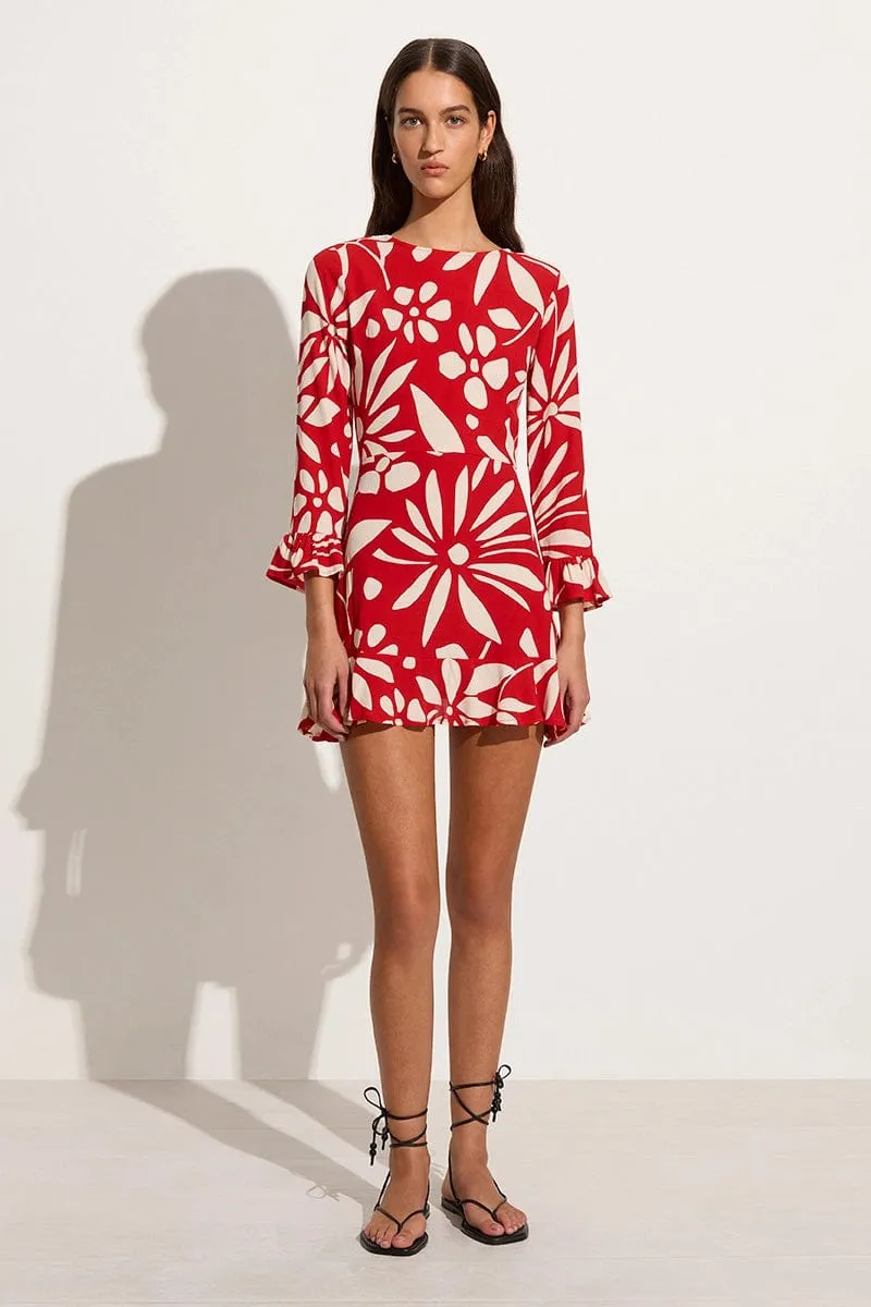 El Cid Mini Dress De La Paz Floral sold by Faithfull the Brand