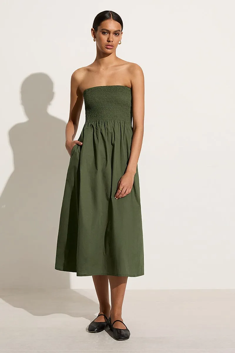 Madella Midi Dress Pine sold by Faithfull the Brand product image thumbnail 5