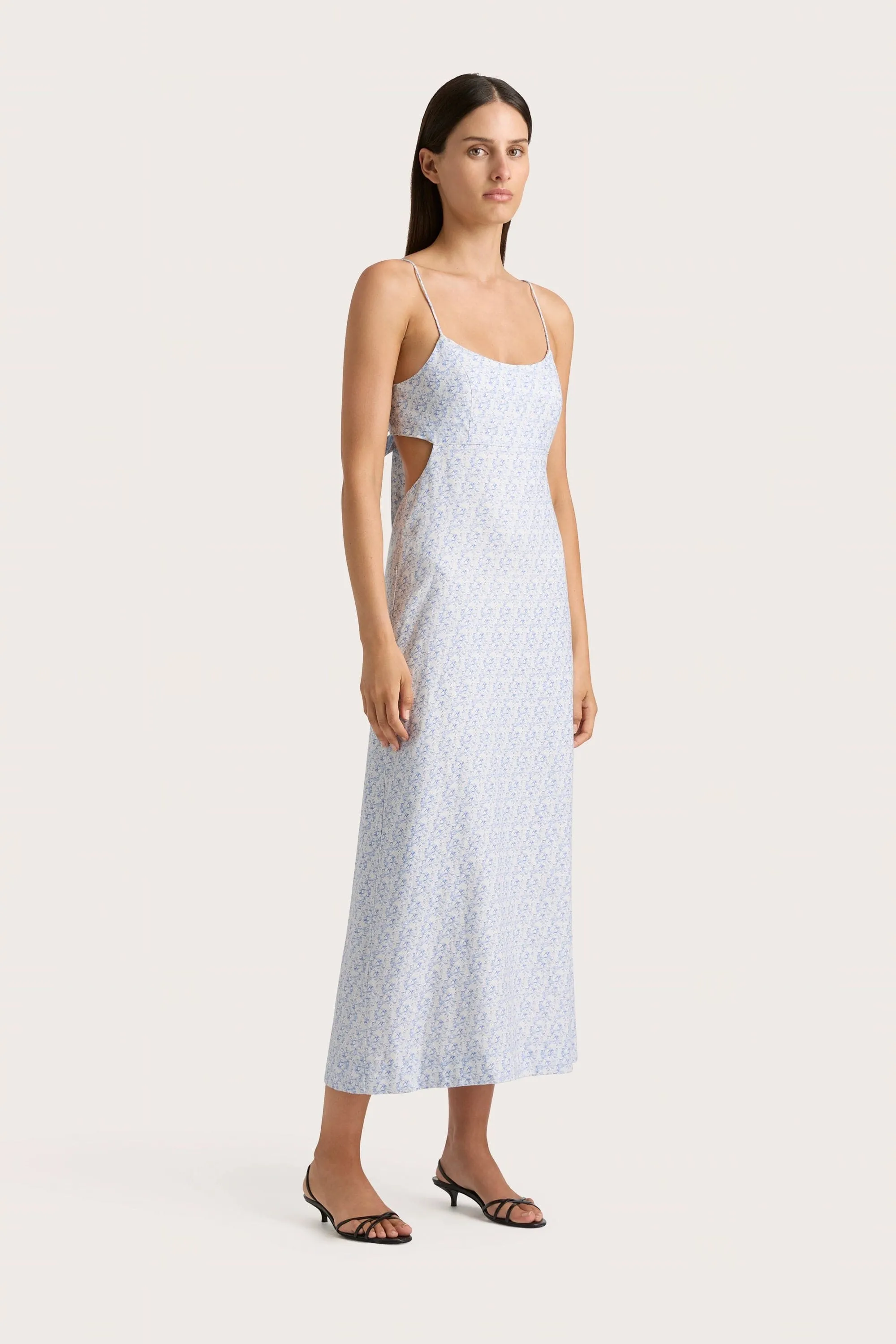 Antibes Midi Dress Leilani Mid Blue - Final Sale sold by Faithfull the Brand product image thumbnail 3