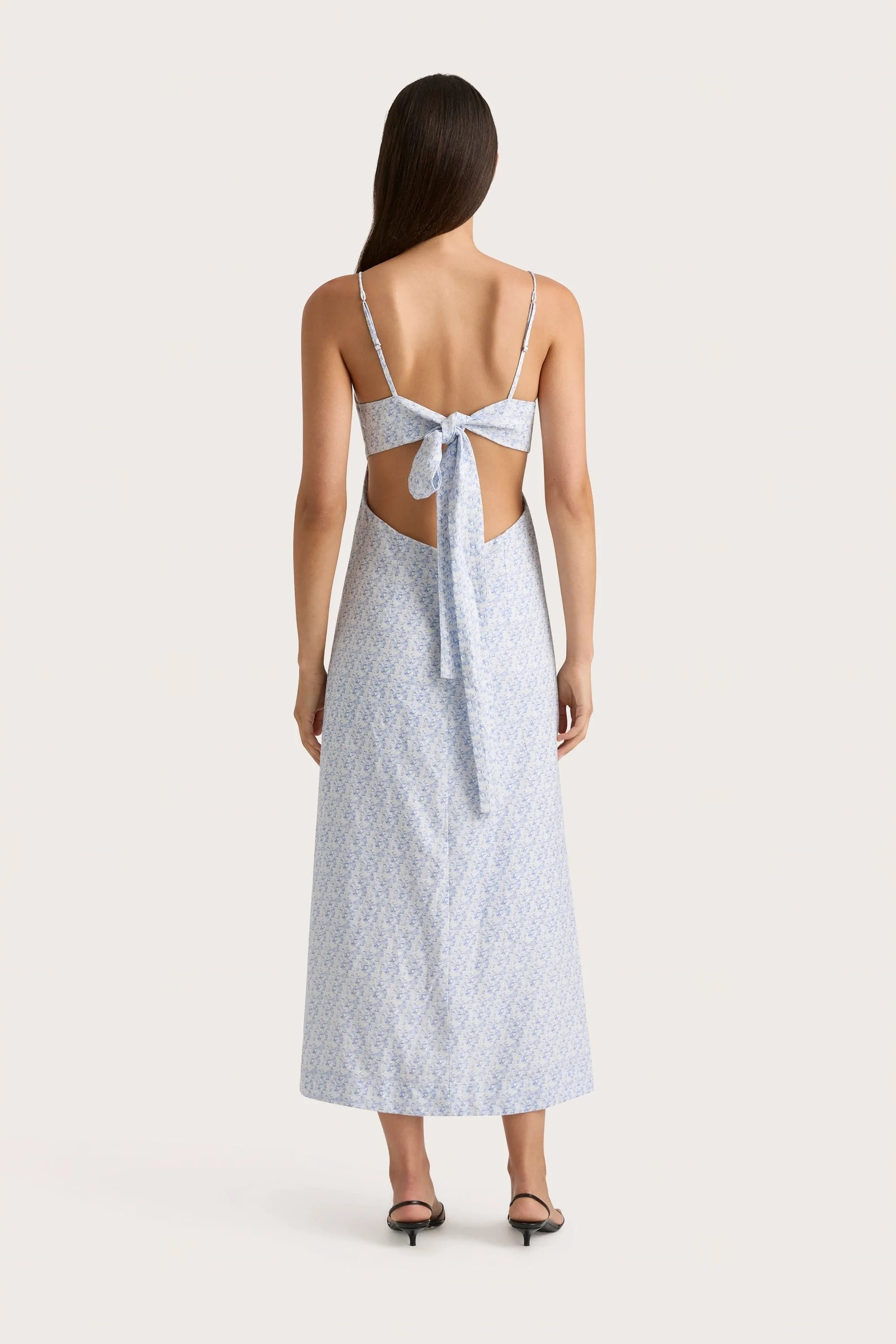 Antibes Midi Dress Leilani Mid Blue - Final Sale sold by Faithfull the Brand product image thumbnail 4