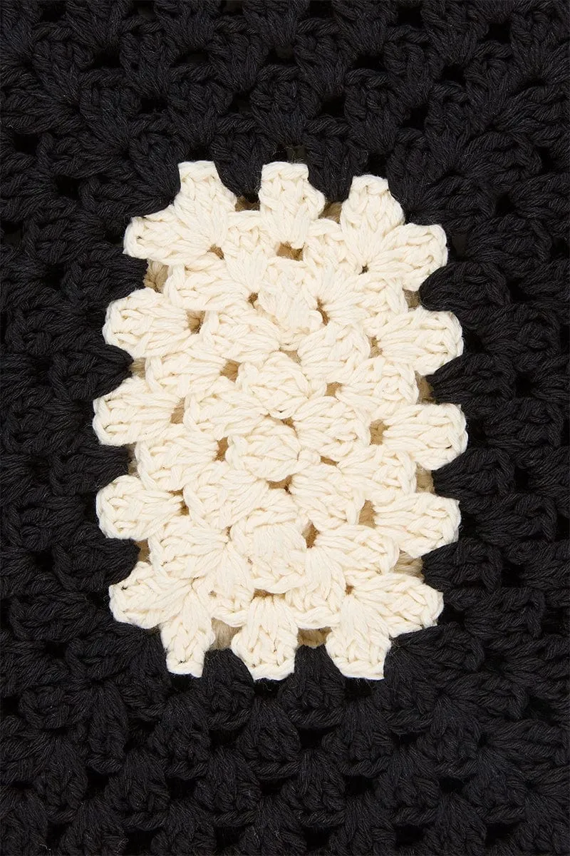 Ostia Crochet Bag Black/Off White sold by Faithfull the Brand product image thumbnail 3