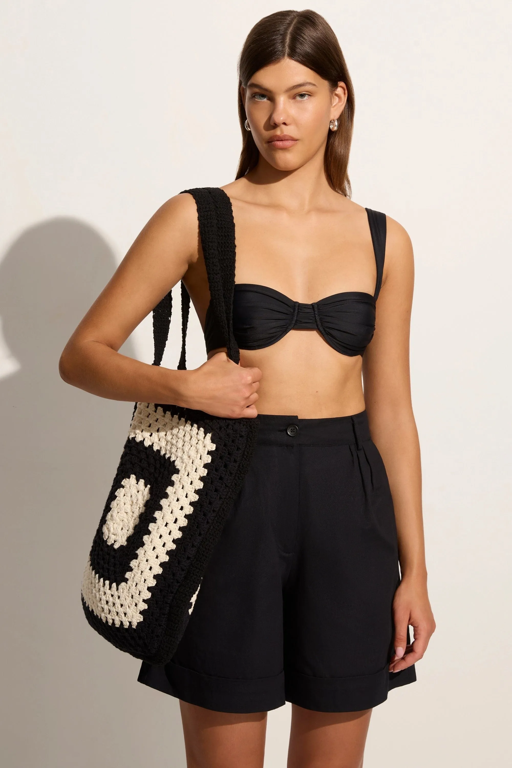 Ostia Crochet Bag Black/Off White sold by Faithfull the Brand product image thumbnail 5