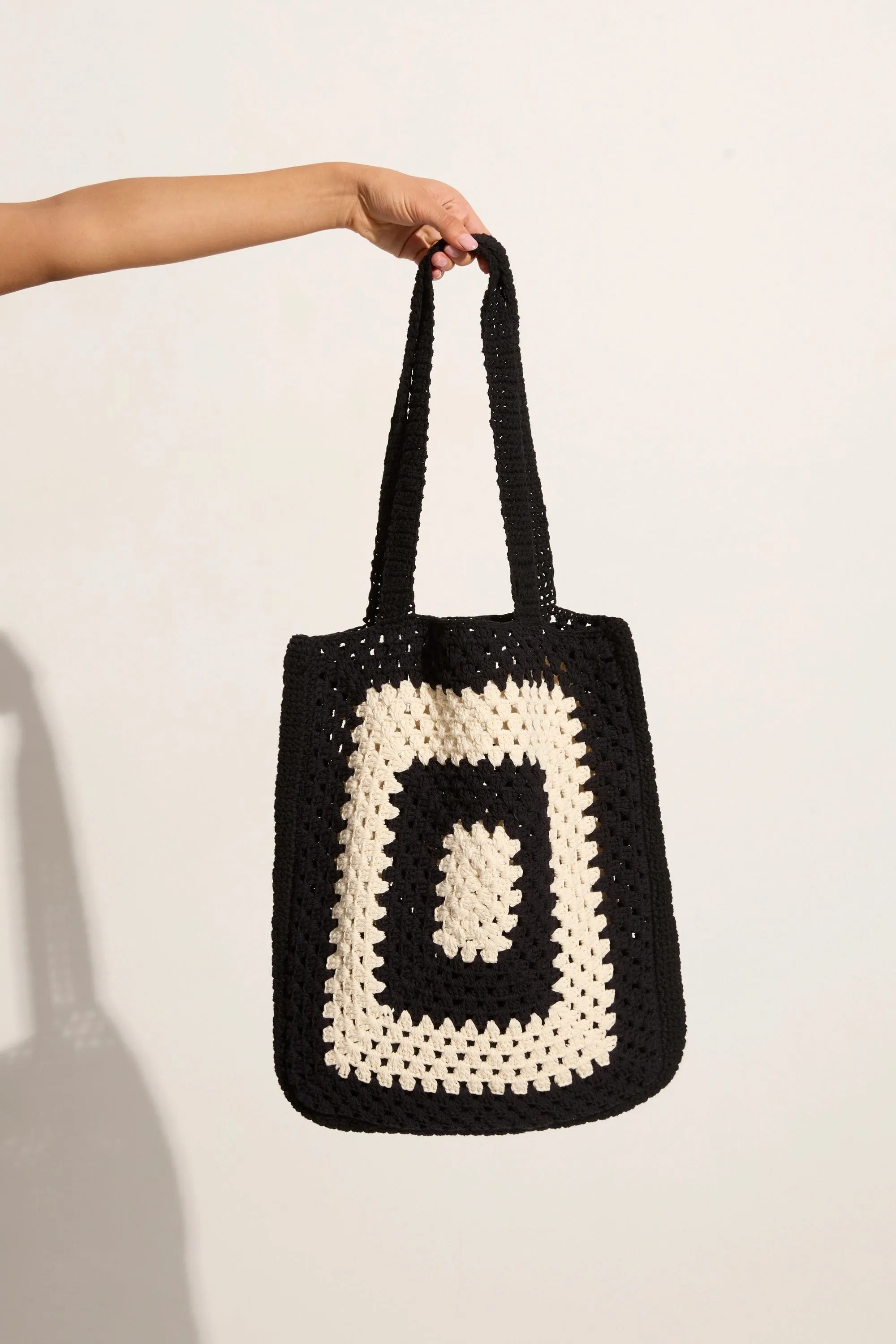 Ostia Crochet Bag Black/Off White sold by Faithfull the Brand product image thumbnail 2
