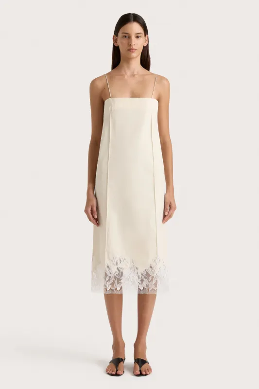 Etienne Midi Dress Off White sold by Faithfull the Brand